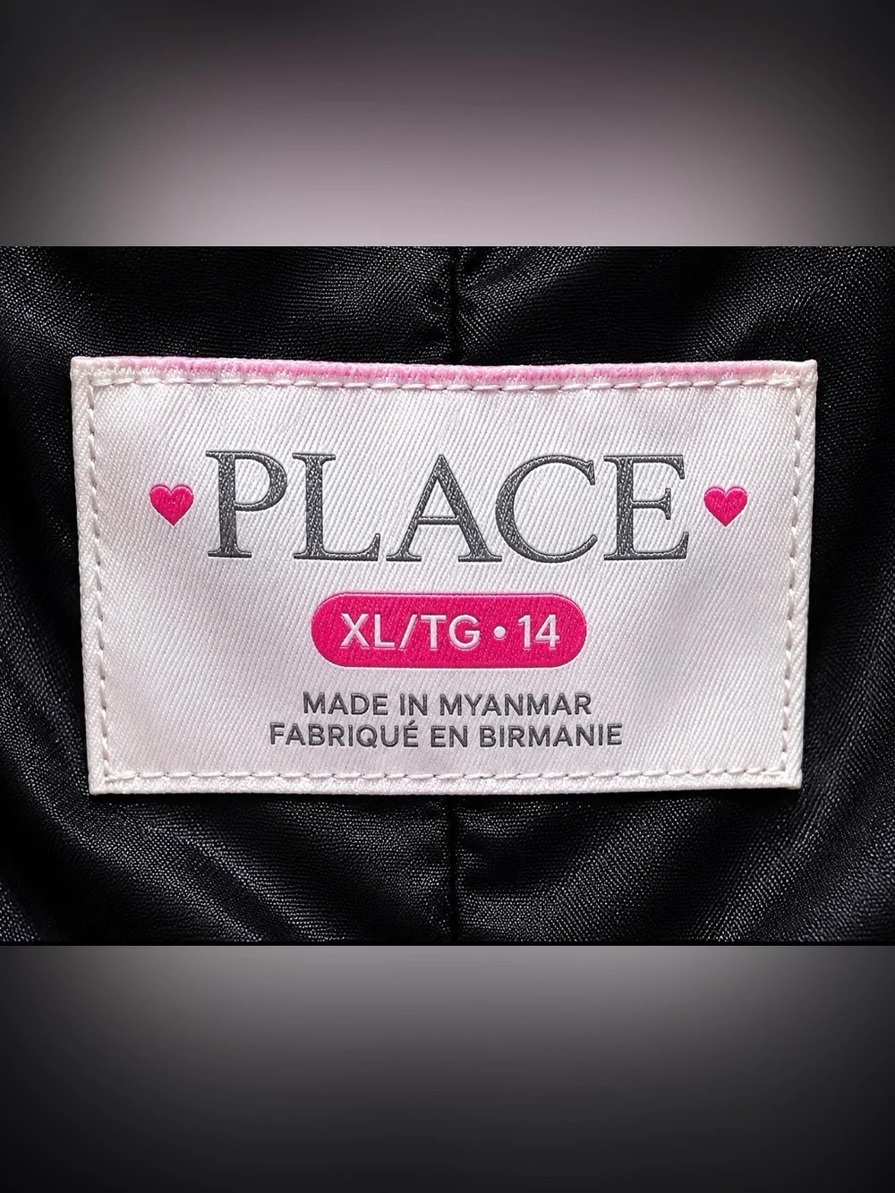 The Children’s Place Black Puffer Jacket – Girls XL (14)